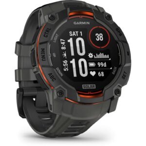 Garmin Instinct 3 Solar GPS Smartwatch - 50mm - Kohle/Schwarz